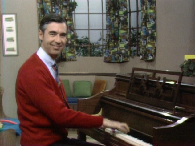 Photo: Mr. Rogers at piano